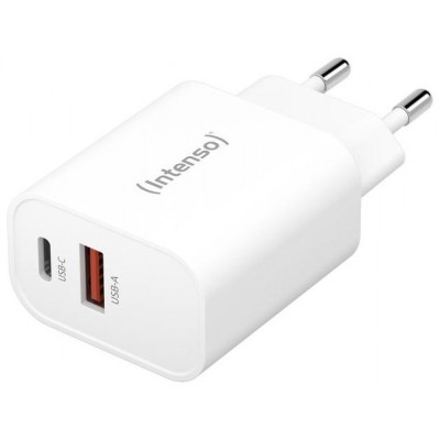 Intenso | Cargador pared W30AC|1xUSB-A 1xUSB-C en Huesoi