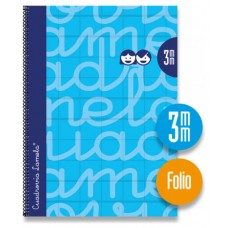 CUADERNO FOLIO FORRADO RAYADO 3 MM AZUL LAMELA 7FTE003A (MIN5) (Espera 4 dias) en Huesoi