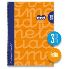 CUADERNO FOLIO FORRADO RAYADO 3 MM NARANJA LAMELA 7FTE003N (MIN5) (Espera 4 dias) en Huesoi