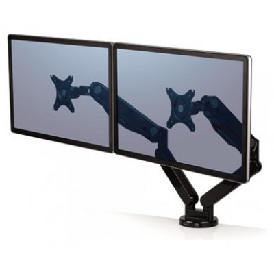 FELLOWES Soporte  para monitor doble Platinum Series  Negro (Soporta hasta 32 Pulgadas) en Huesoi