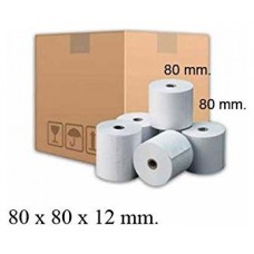 Rollo Papel Térmico 80X80X12 MM Pack 6 Uds sin BPA en Huesoi