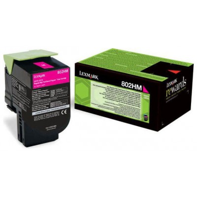 LEXMARK CX/410DE/410DTE Toner Magenta 802H en Huesoi