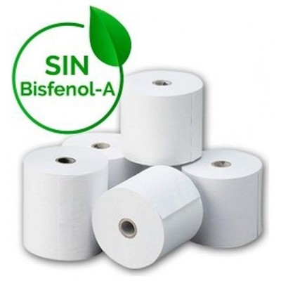 PAPEL TERMICO 80X80X12 MM 56GR. - PAQUETE 8 ROLLOS - en Huesoi