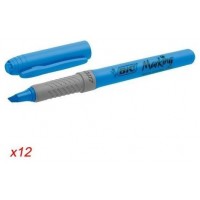 MARCADOR FLUORESCENTE HIGHLIGHTER GRIP TRAZO 1,5-3,3MM. AZUL BIC 811931 (MIN12) (Espera 4 dias) en Huesoi