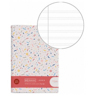 CUADERNO GRAPADO A4 50HOJAS PAUTA 4MM MR CON EJERCICIOS RUBIO MIQUELRIUS 8144 (Espera 4 dias) en Huesoi