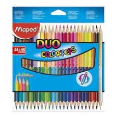 ESTUCHE 24 LÁPICES DE COLORES COLOR"PEPS DUO. BICOLOR MAPED 829602FC (Espera 4 dias) en Huesoi