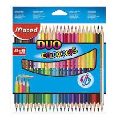 ESTUCHE 24 LÁPICES DE COLORES COLOR"PEPS DUO. BICOLOR MAPED 829602FC (Espera 4 dias) en Huesoi