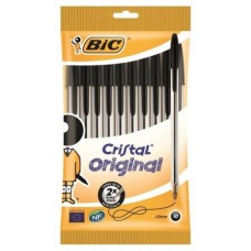 BOLIGRAFO TINTA BIC NEGRO X10 en Huesoi