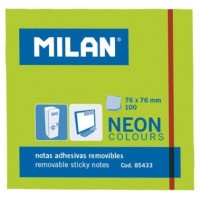 MILAN BLOC NOTAS ADHESIVAS 100 HOJAS 76X76MM VERDE en Huesoi