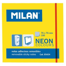 MILAN BLOC NOTAS ADHESIVAS 100 HOJAS 76X76MM AMARILLO en Huesoi MILAN BLOC NOTAS ADHESIVAS 100 HOJAS 76X76MM AMARILLO en Huesoi