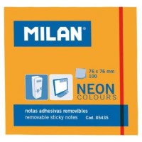 MILAN BLOC NOTAS ADHESIVAS 100 HOJAS 76X76MM NARANJA en Huesoi