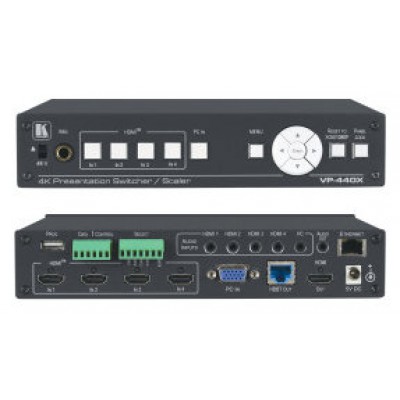 KRAMER VP-440X 18G 4K PRESENTATION SWITCHER/SCALER WITH HDBASET & HDMI SIMULTANEOUS OUTPUTS (Espera 4 dias) en Huesoi