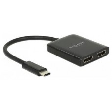 Delock Divisor USB Type-C>2 x salida HDMI 4K Negro en Huesoi