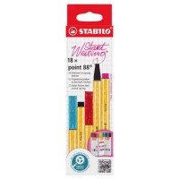 ESTUCHE CARTON ZIG-ZAG ROTULADOR PUNTA FINA 0,4MM. POINT 88 CON 18 UNIDADES COLORES SURTIDOS STABILO 8818-5 (Espera 4 dias) en Huesoi