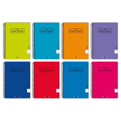 CUADERNO TAPA POLIPROPILENO EXTRADURA UNICLASIC FOLIO 80 HOJAS 90GR. 4X4 COLORES SURTIDOS PAPYRUS 88442099 (MIN5) (Espera 4 dias) en Huesoi