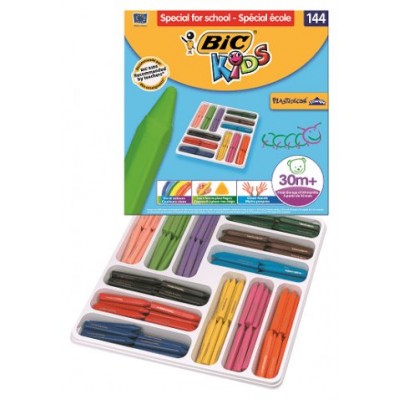 ESTUCHE 144 CERAS DE COLOR CON 12 COLORES DIFERENTES BIC 8878332 (Espera 4 dias) en Huesoi