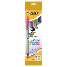 BOLIGRAFO TINTA BIC FUN X4 en Huesoi