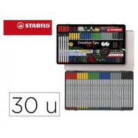 ESTUCHE METAL CREATIVE TIPS - ARTY LINE CLASSIC 30 UDS.1 UD. C/PUNTA 48,44,36,32,95 Y 46. NOV. ENE. 2024 STABILO 89/30-6-1-20 (Espera 4 dias) en Huesoi