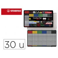 ESTUCHE METAL CREATIVE TIPS - ARTY PASTEL 30 UDS.1 UD. C/PUNTA 34,60,47,26,95,46. NOV. ENE. 2024 STABILO 89/30-6-2-20 (Espera 4 dias) en Huesoi