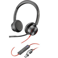 HP Poly Auriculares est&eacute;reo Poly Blackwire 8225 con certificaci&oacute;n Microsoft Teams USB-C + Adaptador USB-C/A (Espera 4 dias) en Huesoi