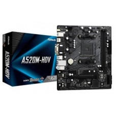 PB AMD SAM4 ASROCK A520M-HDV 4SATA3 M2 6USB32 PCIE en Huesoi
