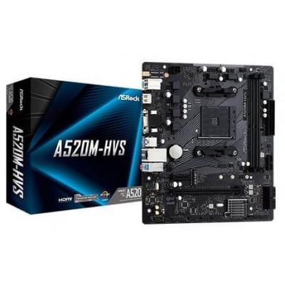 PLACA ASROCK A520M-HVS,AMD,AM4,A520,2DDR4,64,VGA+HDMI,4SATA3,1M.2,4USB2.0,2USB3.2,USB-C,1GB,MATX (Espera 4 dias) en Huesoi