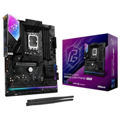 PLACA ASROCK B860M LIGHTNING WIFI,INTEL,1851,B860,4DDR5,256GB,1HDMI+1DP+1TB,4SATA3+3M.2,2.5GBLAN,WIFI6E+BT5.3,8USB3.2+1USB TYPE-C,MATX (Espera 4 dias) en Huesoi