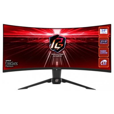 MONITOR ASROCK PG34WQ15R2B,34",CURVO (Espera 4 dias) en Huesoi