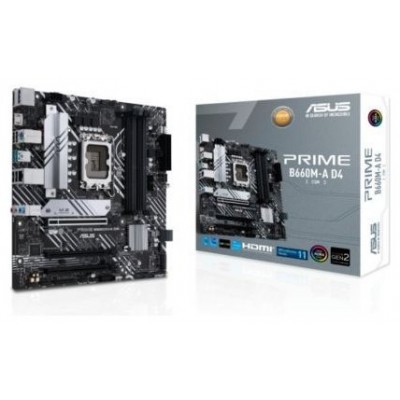 PACA BASE ASUS PRIME B660M-A D4-CSM 4xDDR4, 1xDP, 2xHDMI, SOCKET1700 Gen12 Gen13 Gen 14 (Espera 4 dias) en Huesoi