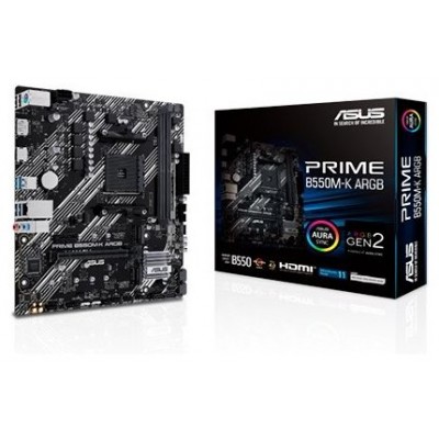 PLACA ASUS PRIME B550M-K ARGB,AMD,AM4,B550,2DDR4,64GB,DP+HDMI,GBLAN,4SATA3+2XM.2,6USB3.2,MATX (Espera 4 dias) en Huesoi