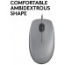 LOGITECH Raton M110 gris con cable USB, 3 botones, Silencioso en Huesoi