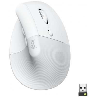 LOGITECH Raton Inalambrico 6 botones Ergonomico, Vertical, Videojuegos color Blanco crudo en Huesoi