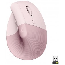 LOGITECH Raton Inalambrico 6 botones Ergonomico, Vertical, Videojuegos color Rosa en Huesoi