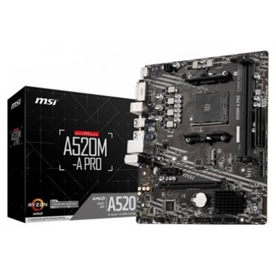 PLACA BASE MSI A520M-A PRO AM4 MATX 2XDDR4 en Huesoi