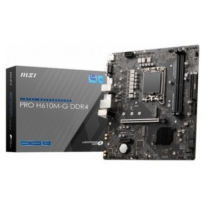 PLACA MSI PRO H610M-G DDR4,INTEL,1700,H610,2DDR4,MATX (Espera 4 dias) en Huesoi