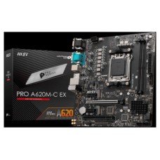 PLACA MSI PRO A620M-C EX,AMD,AM5,A620,2DDR5,128GB,VGA+DVI+HDMI+DP,GBLAN,4SATA6.0+2XM.2,4USB3.2+1USB3.2 TYPE-C,MATX (Espera 4 dias) en Huesoi