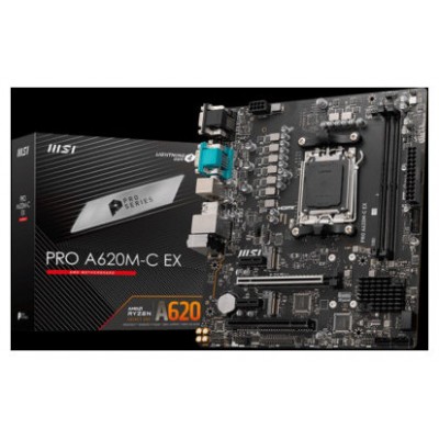 PLACA MSI PRO A620M-C EX,AMD,AM5,A620,2DDR5,128GB,VGA+DVI+HDMI+DP,GBLAN,4SATA6.0+2XM.2,4USB3.2+1USB3.2 TYPE-C,MATX (Espera 4 dias) en Huesoi