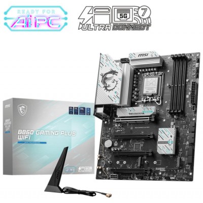 PLACA MSI B860 GAMING PLUS WIFI,INTEL,1851,B860,4DDR5,USB 10GBPS,WIFI,ATX (Espera 4 dias) en Huesoi