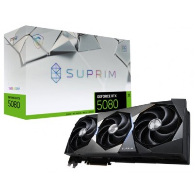 MSI SUPRIM GeForce RTX5080 16G SOC NVIDIA GeForce RTX 5080 16 GB GDDR7 (Espera 4 dias) en Huesoi
