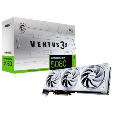 MSI VENTUS GEFORCE RTX 5080 16G 3X OC WHITE tarjeta gráfica NVIDIA 16 GB GDDR7 (Espera 4 dias) en Huesoi