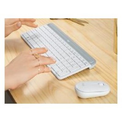 Logitech MK470 Teclado+Ratón Inalambrico Blanco en Huesoi