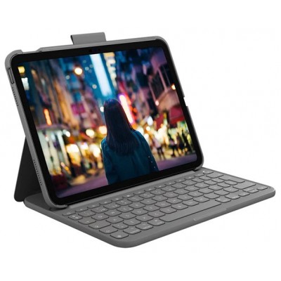 TECLADO BLUETOOTH FUNDA LOGITECH SLIM FOLIO PARA IPAD en Huesoi