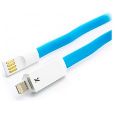 Cable Lightning Plano LED  iPhone/iPad Azul (Espera 2 dias) en Huesoi