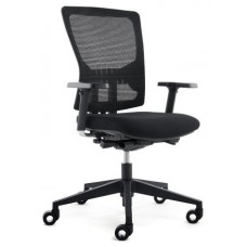 SILLA OFICINA RD937-4 ASIENTO TAPIZADO NEGRO / RESPALDO MALLA NEGRA ROCADA 937V19-4 (Espera 4 dias) en Huesoi