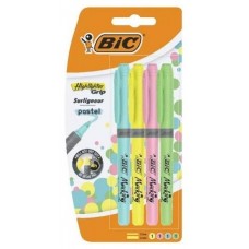 BLISTER 4 MARCADORES FLUORESCENTE COLORES PASTEL BIC 964859 (Espera 4 dias) en Huesoi