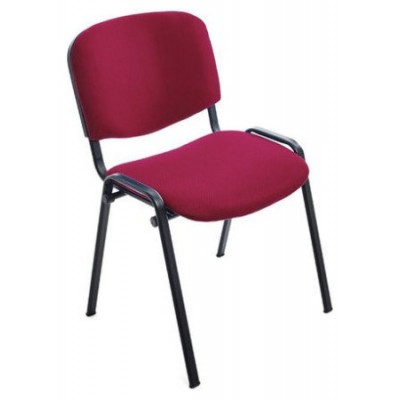 SILLA CONFIDENTE ESTRUCTURA DE TUBO METÁLICO RESPALDO Y ASIENTO TAPIZADOS COLOR BURDEOS ROCADA 965/2 (Espera 4 dias) en Huesoi