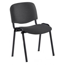 SILLA CONFIDENTE ECONÓMICA ESTRUCTURA DE TUBO METÁLICO RESPALDO Y ASIENTO TAPIZADOS COLOR NEGRO ROCADA 965/4 (Espera 4 dias) en Huesoi