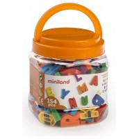 JUEGO LETRAS MAYUSCULAS MAGNETICAS BOTE DE 154 PIEZAS MINILAND 97911 (Espera 4 dias) en Huesoi