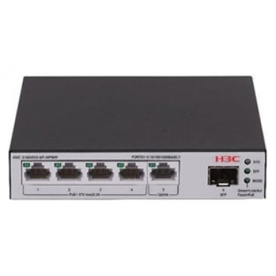 H3C LS-1600V2-6P-HPWR-GL switch Gestionado L2 Gigabit Ethernet (10/100/1000) Energía sobre Ethernet (PoE) Gris, Negro (Espera 4 dias) en Huesoi