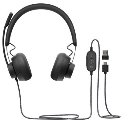 HEADSET LOGITECH ZONE WIRED TEAMS USB-A USB-C GRAPHITE en Huesoi